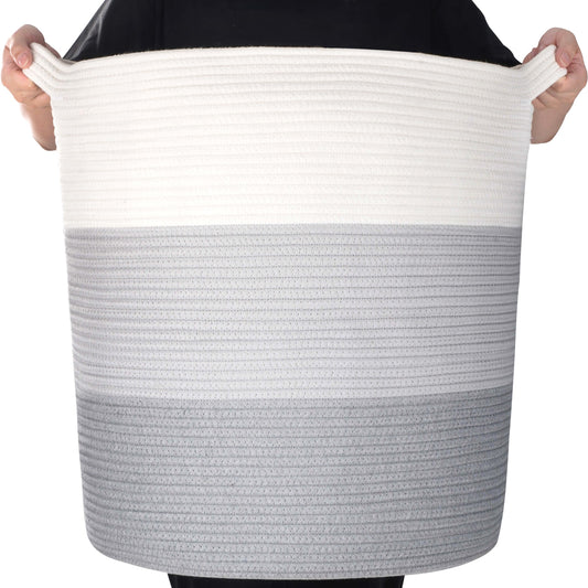 20"x18" Rope Basket - 3-Tone Light Grey