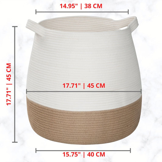 17" Belly Rope Basket - Jute