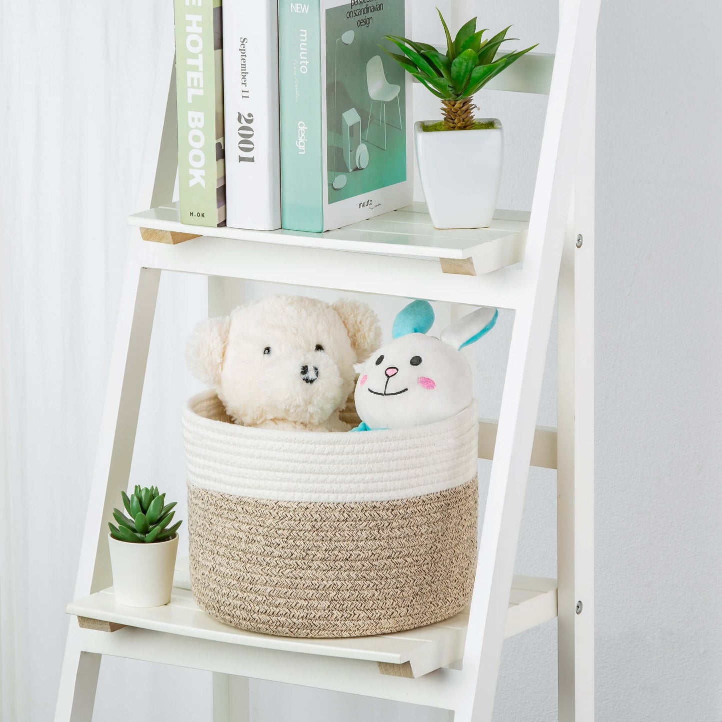 9.5"x7.1" Rope Basket - Light Brown