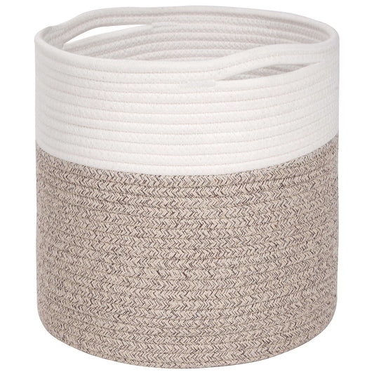 11"x11" Rope Basket - Light Brown