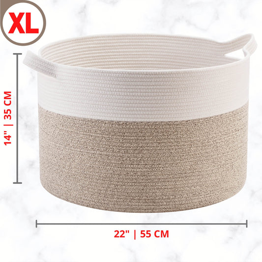 22"x14" Rope Basket - Light Brown