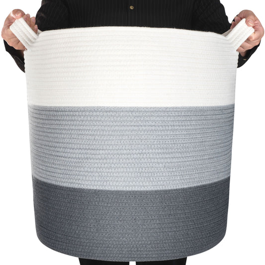 20"x18" Rope Basket - 3-Tone Dark Grey