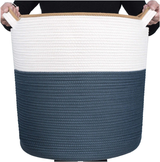 20"x18" Rope Basket - Prussian Blue