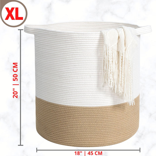 20"x18" Rope Basket - Beige