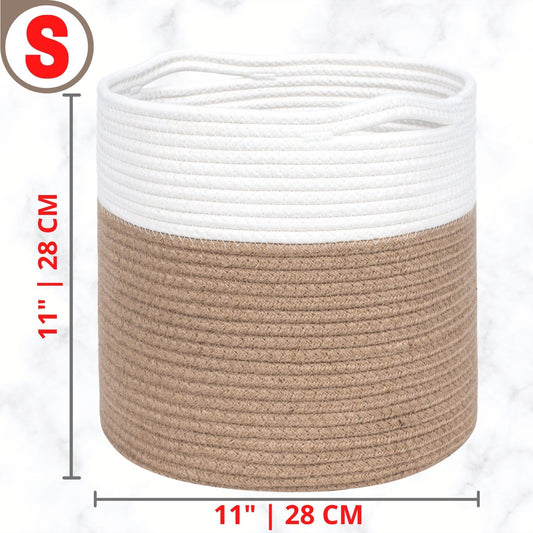 11"x11" Rope Basket - Jute