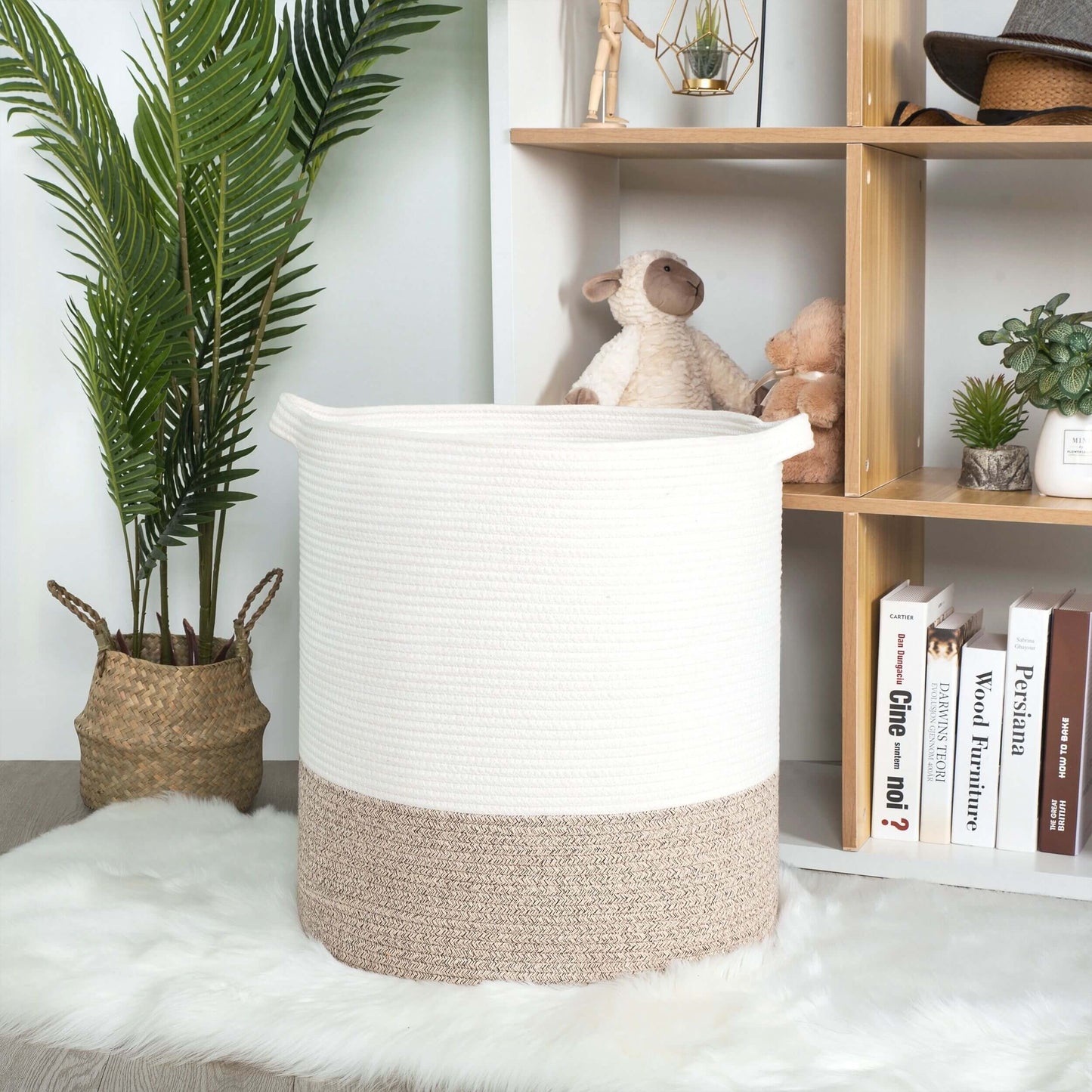 20"x18" Rope Basket - Light Brown