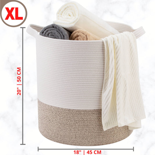 20"x18" Rope Basket - Light Brown