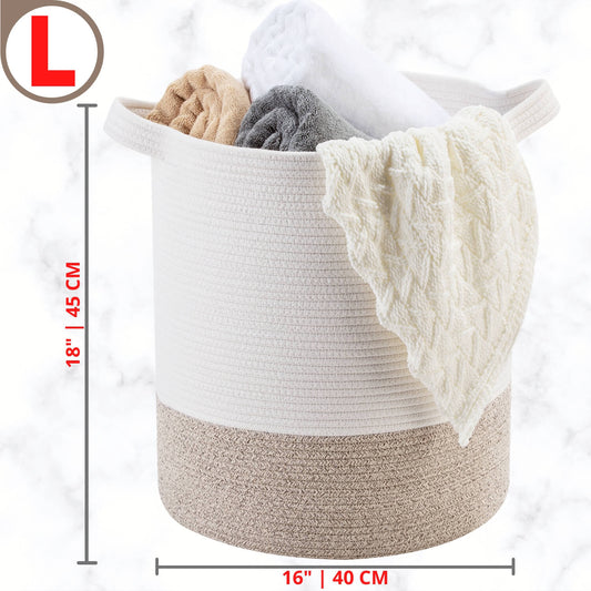 18"x16" Rope Basket - Light Brown