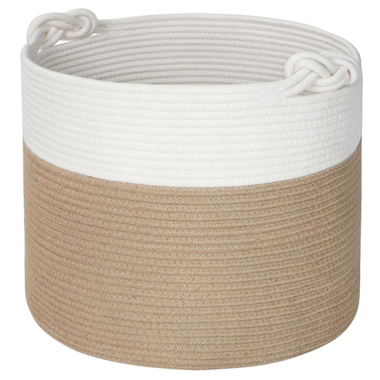 15"x14.2" Rope Basket w/ Knot Handles - Jute