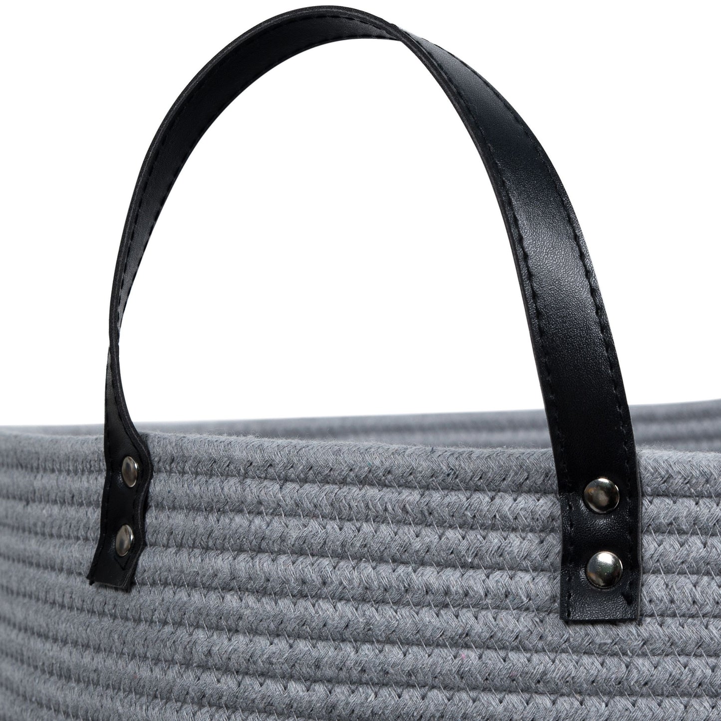 20"x13" Rope Basket w/ Long Handles - Light Grey