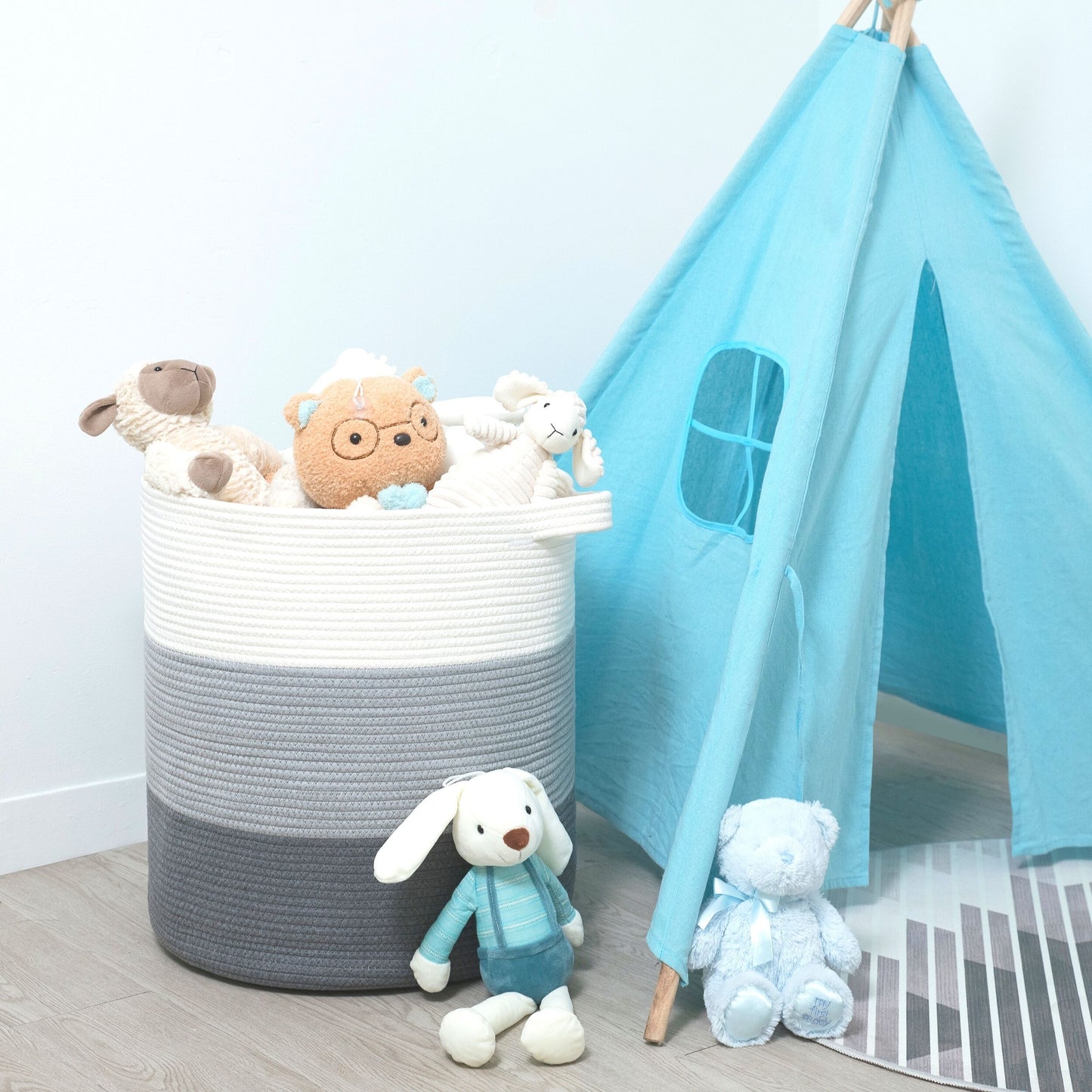 20"x18" Rope Basket - 3-Tone Dark Grey