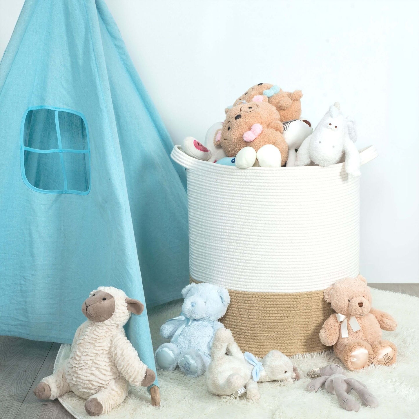 20"x18" Rope Basket - Beige