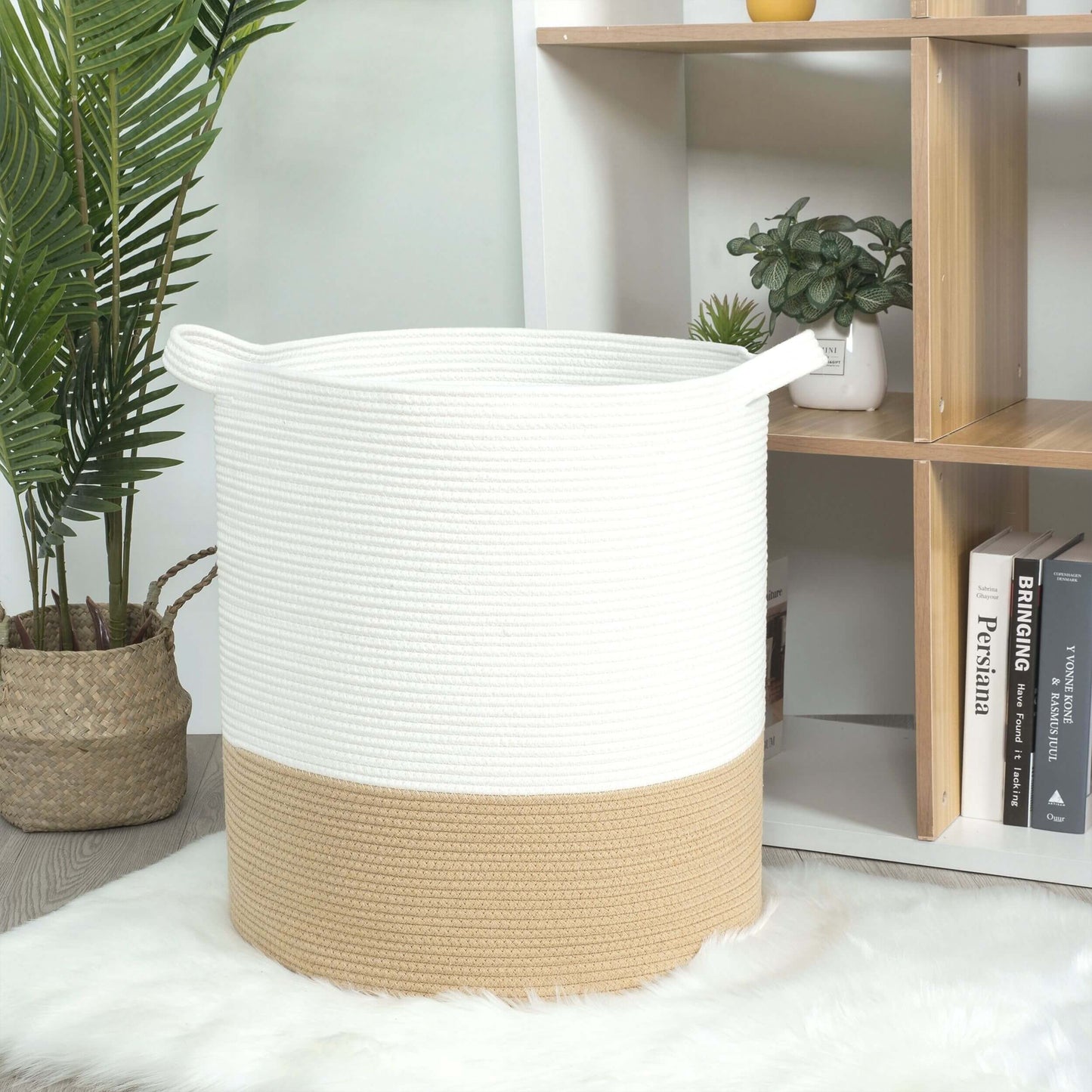 20"x18" Rope Basket - Beige