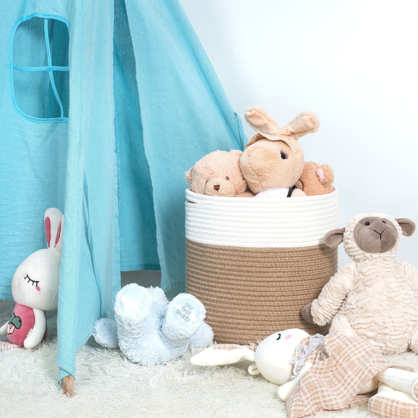 11"x11" Rope Basket - Jute